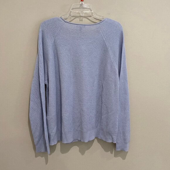 NEW Eileen Fisher Organic Linen & Cotton Sweater *Insky Light Blue* Sz XL - Picture 5 of 15